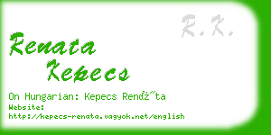 renata kepecs business card